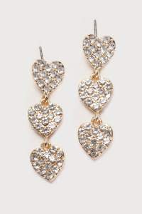 heart drop earrings