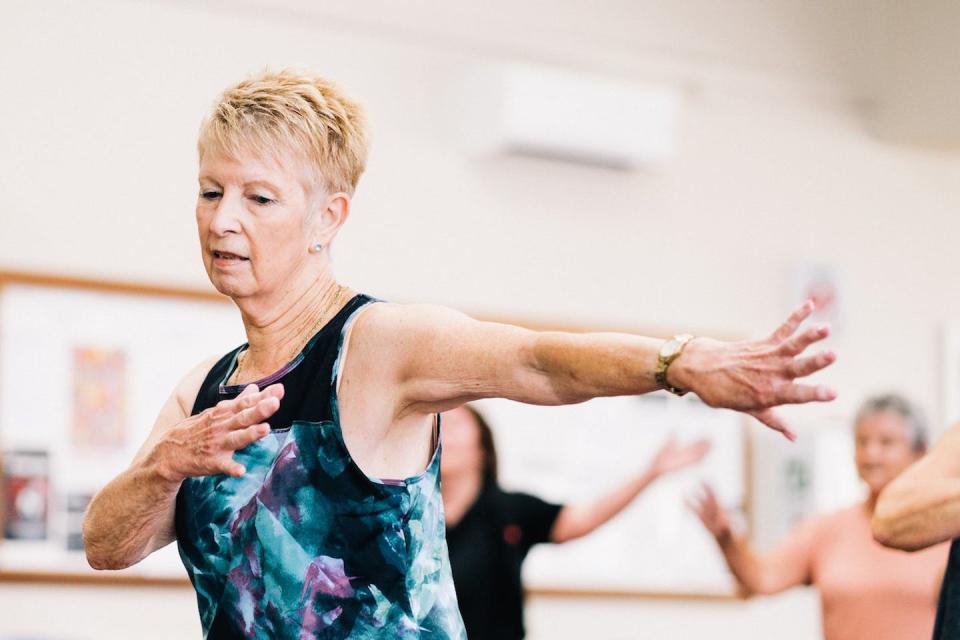 It’s never too late to start a dance class. <a href="https://www.pexels.com/photo/elderly-woman-dancing-12086689/" rel="nofollow noopener" target="_blank" data-ylk="slk:Wellness Gallery Catalyst Foundation/Pexels;elm:context_link;itc:0;sec:content-canvas" class="link ">Wellness Gallery Catalyst Foundation/Pexels</a>