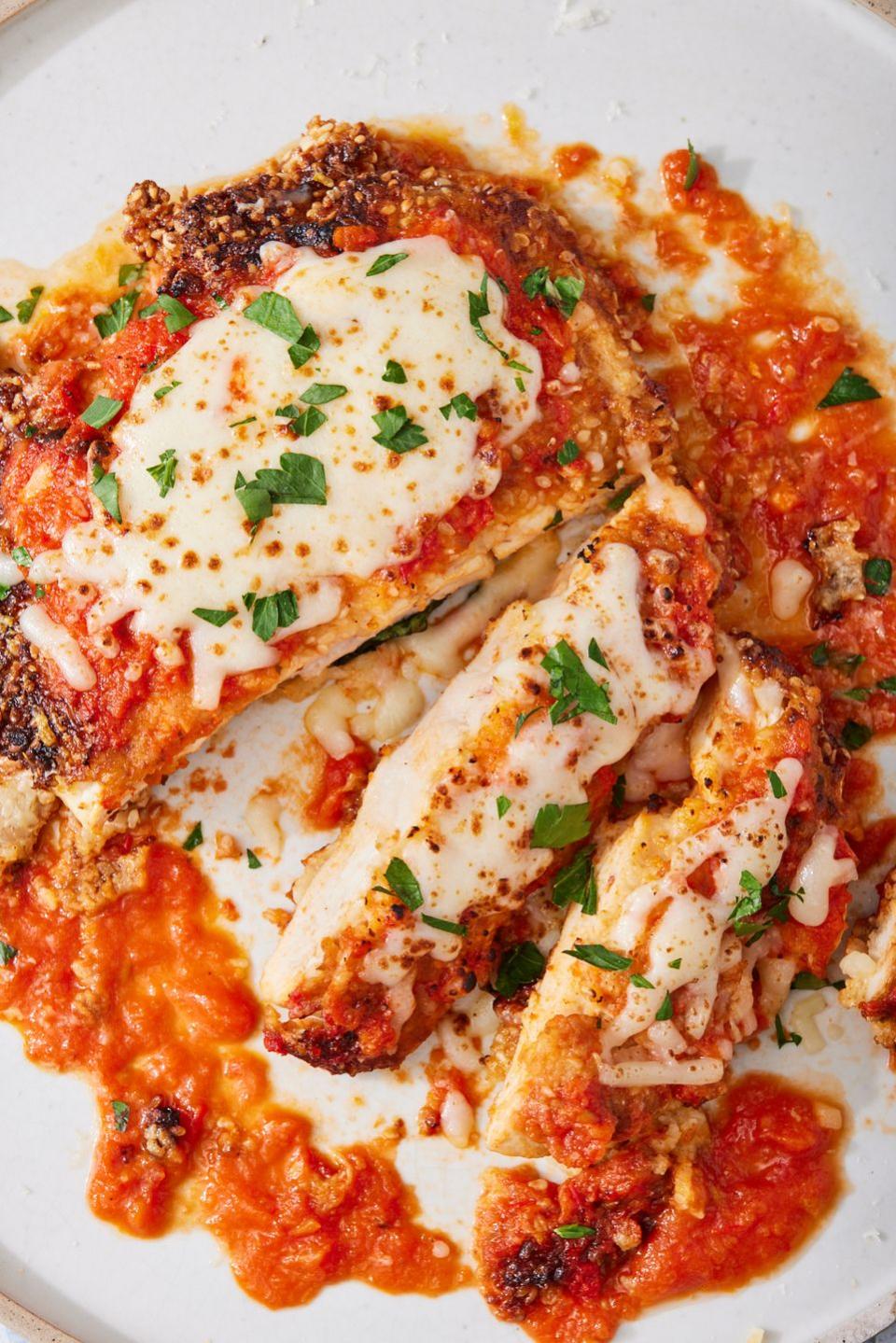 72) Sesame-Seed Crusted Chicken Parm