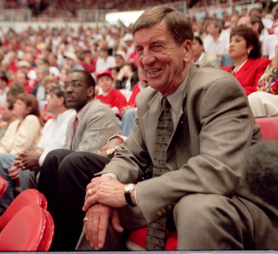 In June 1997, Ted Lindsay was happy to see the Stanley Cup return to Detroit after 42 years, following the Red Wings' sweep over the Philadelphia Flyers during the  Final at Joe Louis Arena. Lindsay was one of the players on the last Red Wings team to win the Cup in 1955.