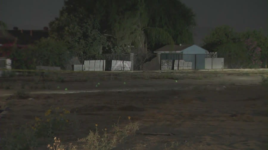 The area where the body was found was described as a remote neighborhood just north of the 210 Freeway. (KTLA)