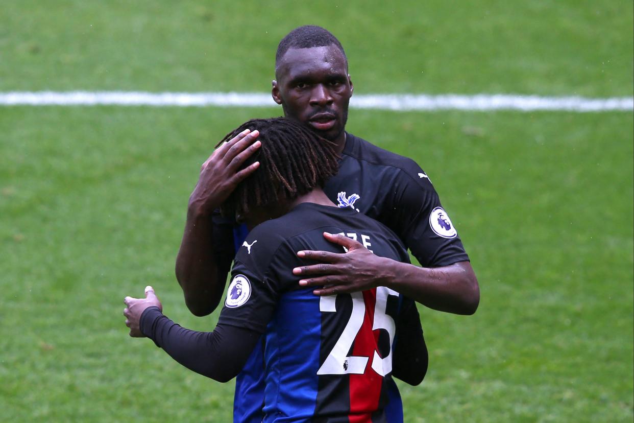 <p>Benteke and Eze led the Eagles to safety</p> (POOL/AFP via Getty Images)