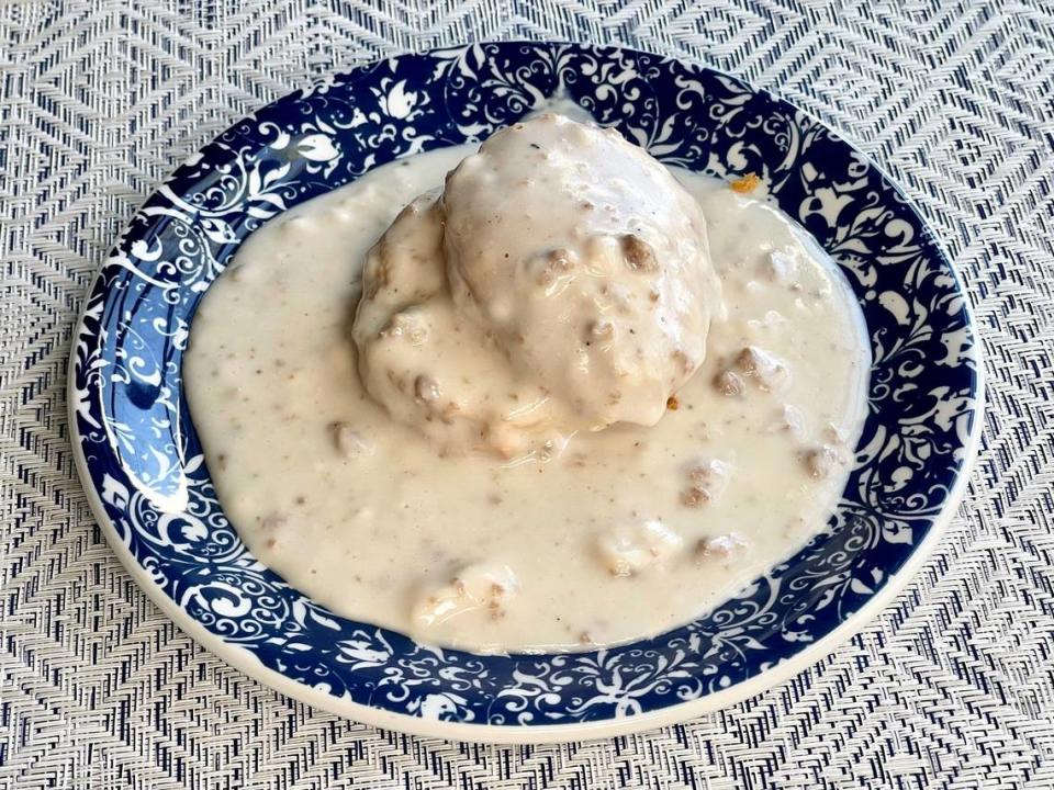 Biscuits and gravy from Fiddletree Kitchen & Bar.