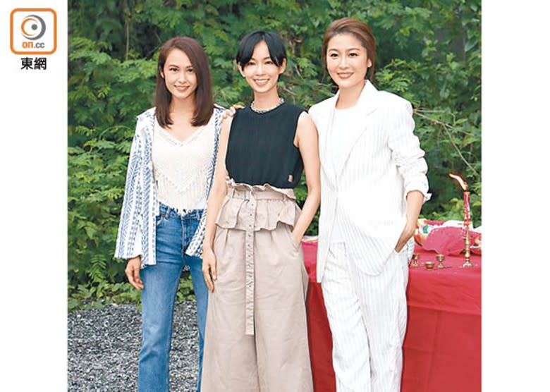 湯怡（左起）、李靖筠與周勵淇有份參演新片。