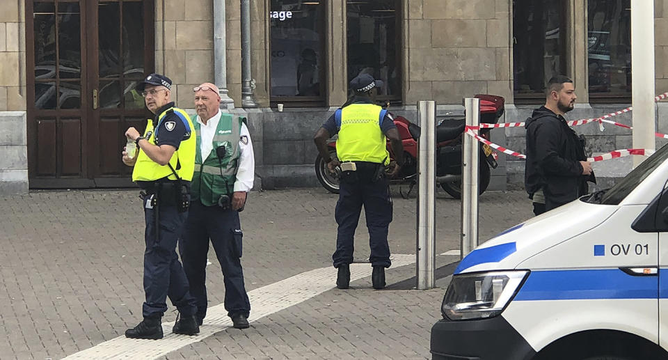 Amsterdam police shot and wounded suspect in alleged stabbing incident. (AP)