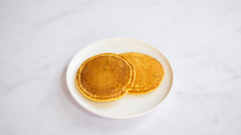 chickpea pancakes on plate 