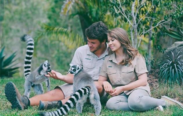 Bindi and Chandler in their Australia Zoo uniform. Source: Instagram