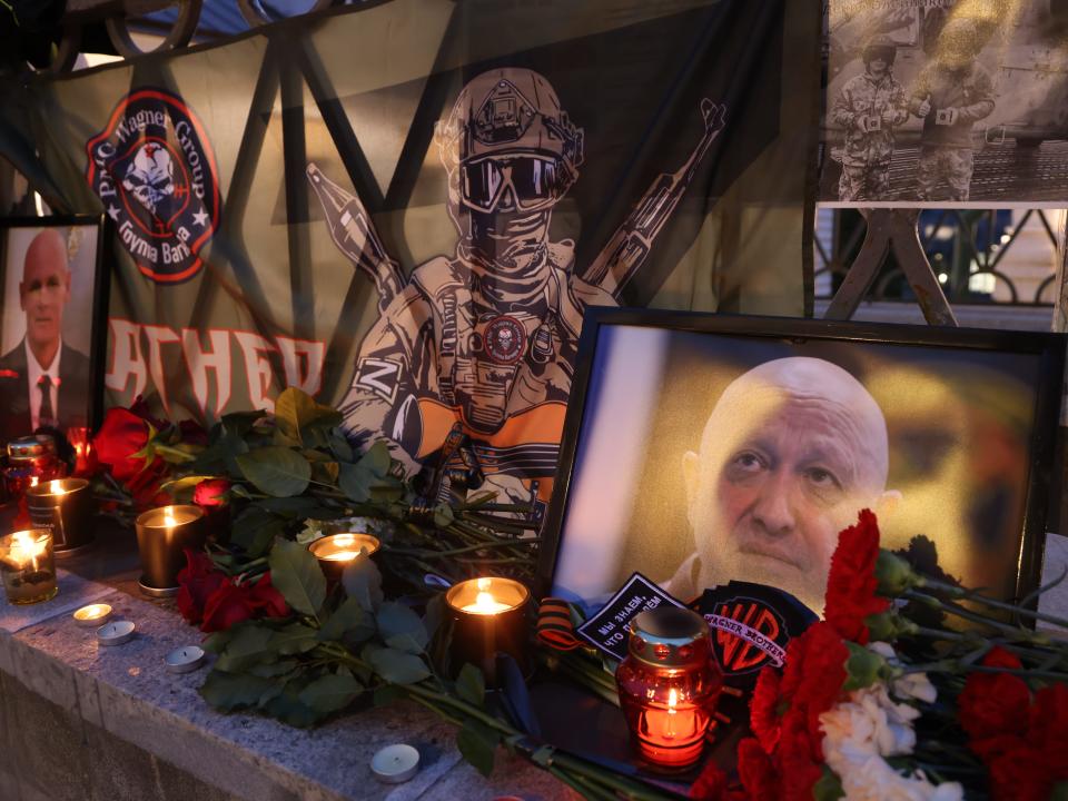 Memorial for Prigozhin in Moscow