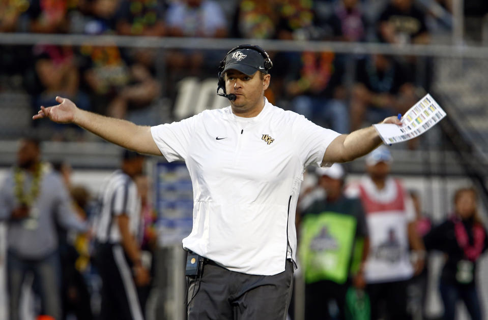 UCF head coach Josh Heupel can't be happy with where the Knights are ranked right now. (USAT) 