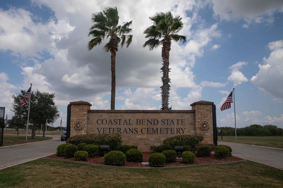 The entrance of the Coastal Bend State Veterans Cemetery on Friday, Sept. 22, 2023, in Corpus Christi, Texas.