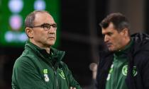 Martin O’Neill (left) and his assistant, Roy Keane, contemplate Republic of Ireland’s failure to win any of their last five games after Tuesday’s 1-0 defeat by Wales.