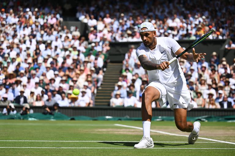 Nick Kyrgios, en la final de Wimbledon 2022 