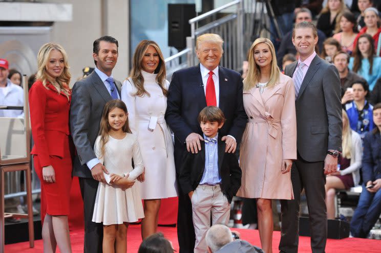 Tiffany in John Paul Ataker and the Trump Family at an NBC Today's town hall in April 2016. (Photo: Getty Images) 