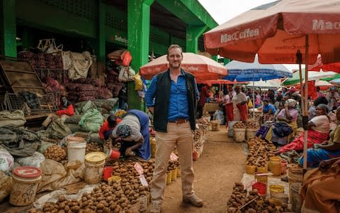 Wayne Hennessy-Barrett, 46, poses for a portrait in Wangige Town, Kiambu County, Kenya - Credit: Katie G. Nelson&nbsp;/The Telegraph