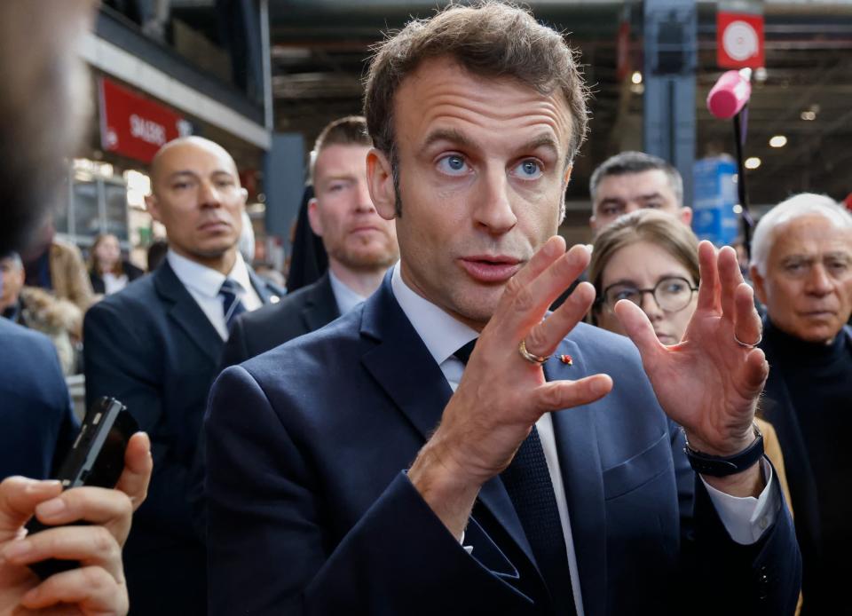 Emmanuel Macron au salon de l'agriculture, le 25 février 2023 - Ludovic MARIN / AFP