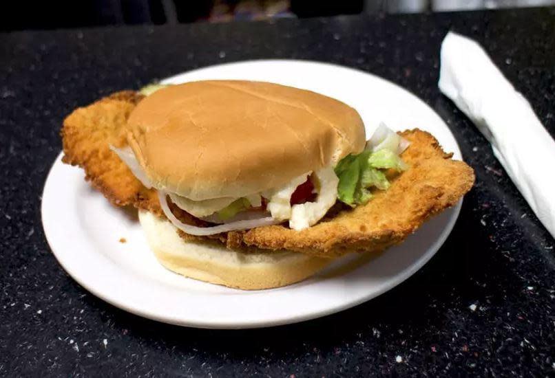 Pork tenderloin sandwich