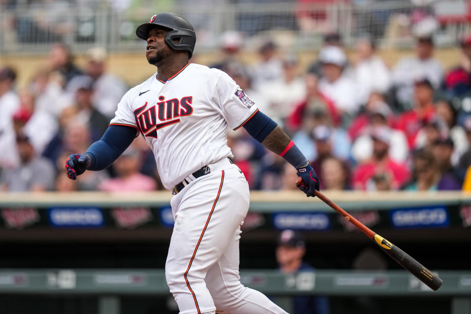 Miguel Sanó。(Photo by Brace Hemmelgarn/Minnesota Twins/Getty Images)