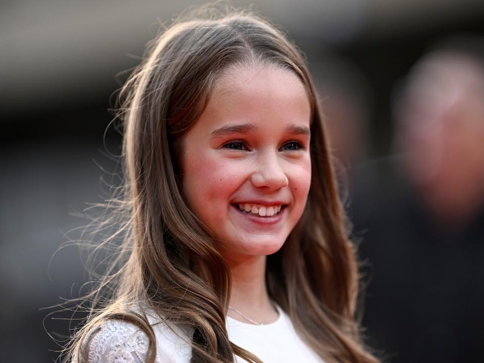 Alisha Weir attends the BFI London Film Festival Opening Night Gala and World Premiere of Roald Dahl's "Matilda The Musical", during the 66th BFI London Film Festival, at The Royal Festival Hall on October 05, 2022 in London, England