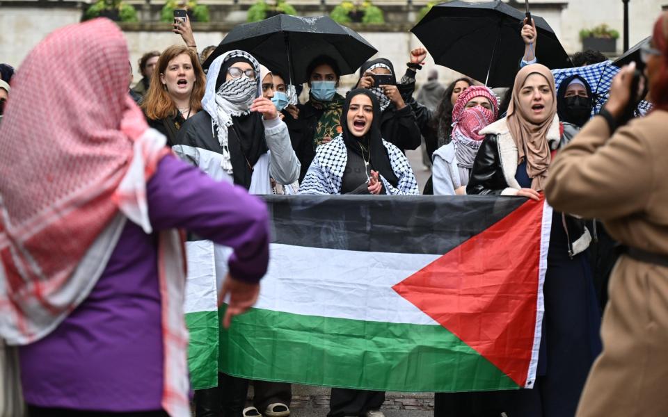 Students set up pro Palestinian camp at UCL