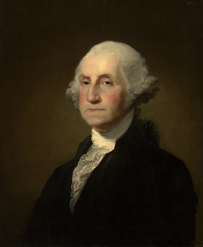 地位崇高的美國開國元勳喬治·華盛頓（George Washington）只做了兩任總統便退位，往後的總統當選人為了表示對他的敬意，所以在連任一屆過後都不再尋求第三任，不希望自己做的比華盛頓還久，於是「只連任一屆總統」，是當時的不成文規定（翻攝維基百科）