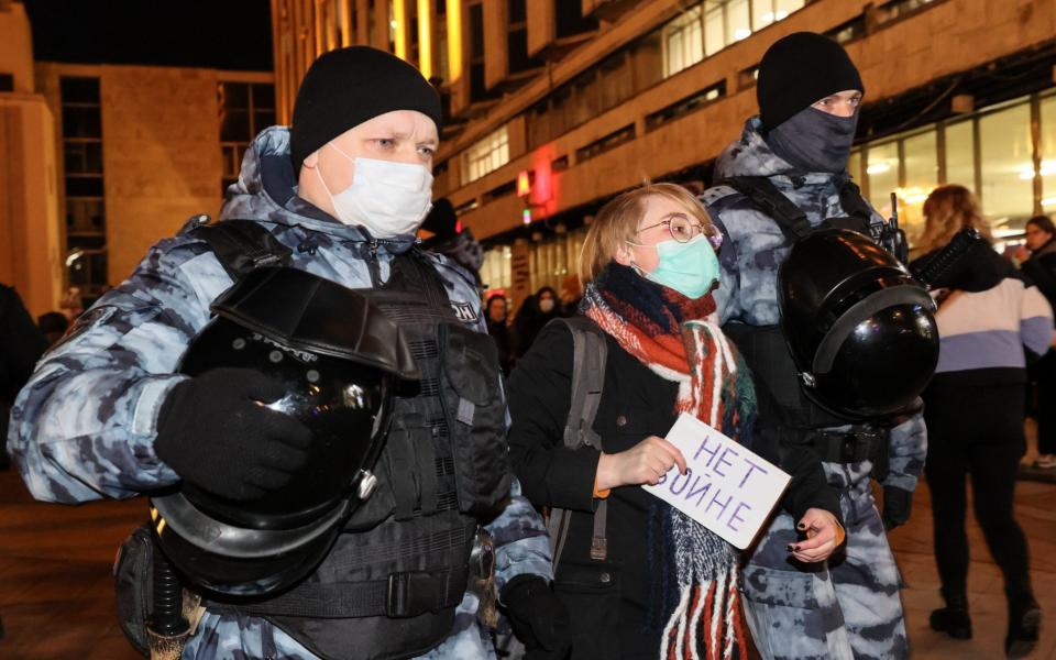 Omon riot police - Sergei Savostyanov/Tass via Getty Images