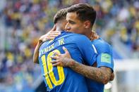 <p>Brazil’s double act get in on the goals </p>