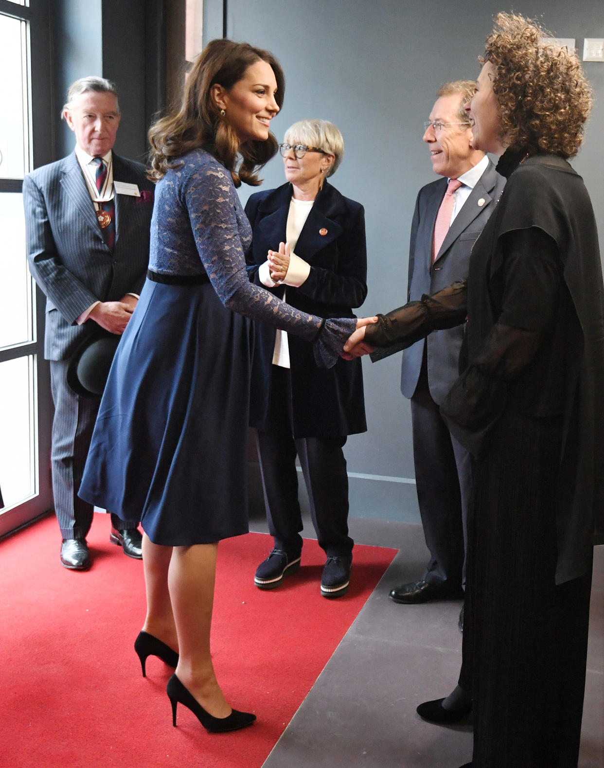 The royal cut a stylish figure at the Place2Be headquarters opening on March 7. (Photo: Victoria Jones/WPA Pool/Getty Images)