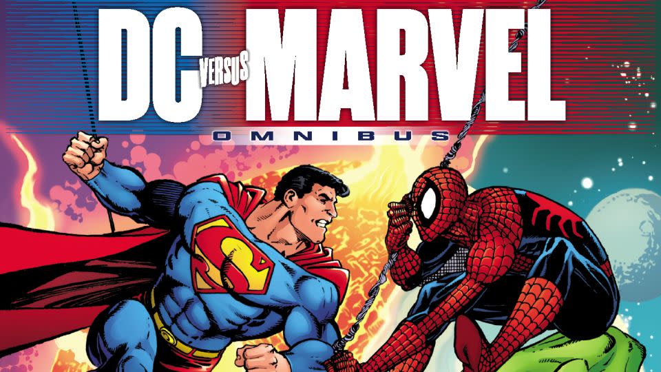 The "DC Versus Marvel Omnibus," to be released August 6, 2024, is a collection of various crossover comics, and just the second collaboration by DC and Marvel in two decades. - Courtesy of DC