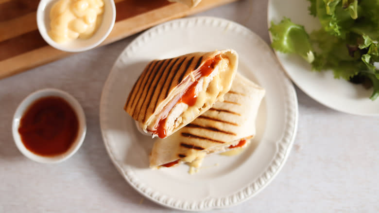 french tacos on white plate