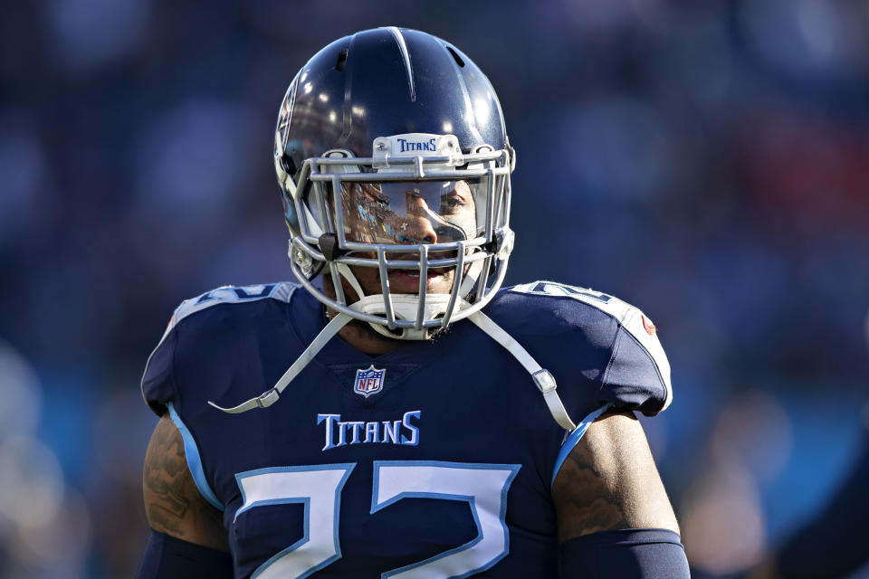 Derrick Henry #22 of the Tennessee Titans has been a fantasy superstar