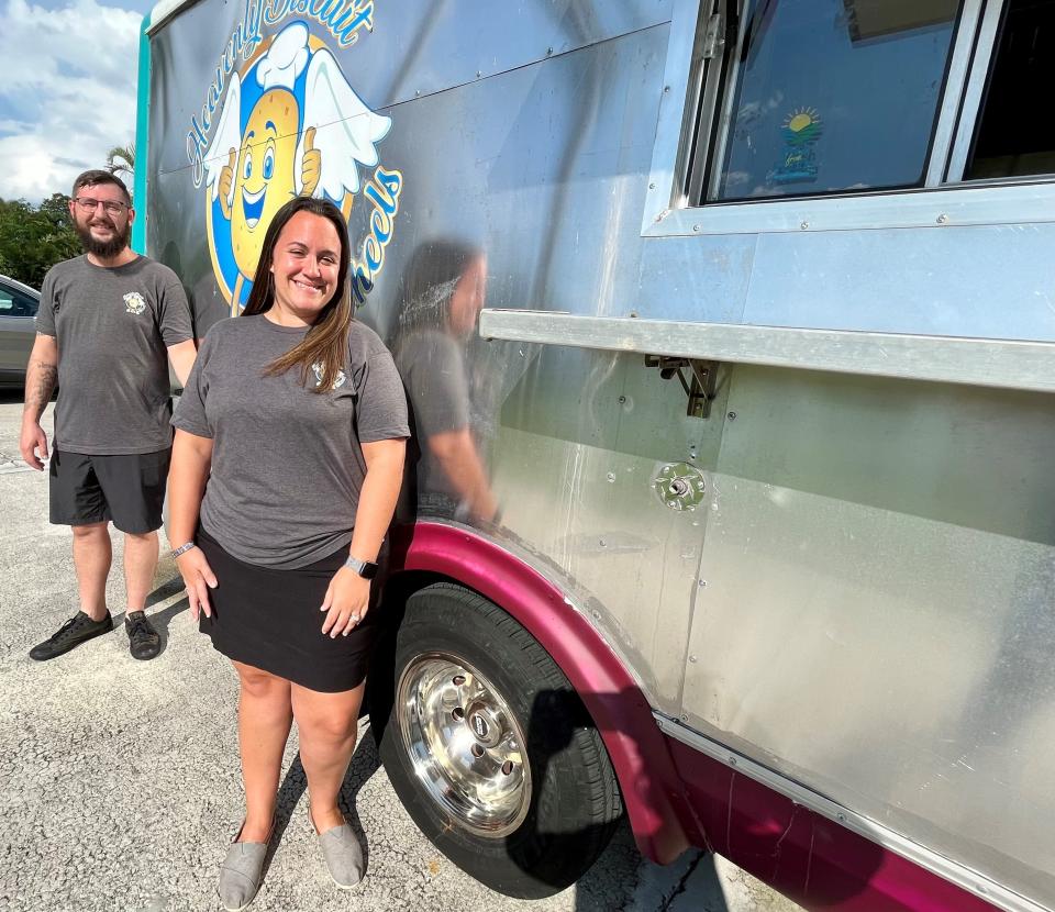 Tyler and Kayla Lukesic have brought the new Heavenly Biscuit on Wheels food truck to Fort Myers Beach.