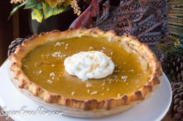 <p><a href="https://www.sugarfreemom.com/recipes/low-carb-sugar-free-pumpkin-pie/" rel="nofollow noopener" target="_blank" data-ylk="slk:Sugar Free Mom;elm:context_link;itc:0;sec:content-canvas" class="link ">Sugar Free Mom</a></p>