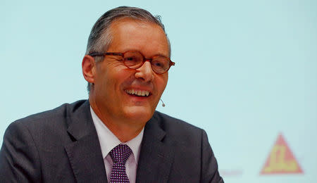 Paul Haelg, chairman of the board of Swiss chemicals group Sika, addresses a news conference in Zurich, Switzerland October 28, 2016. REUTERS/Arnd Wiegmann