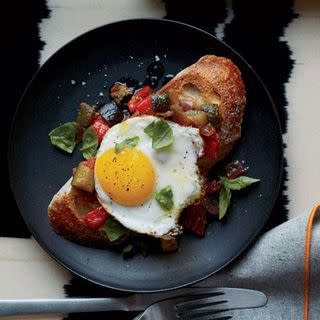 Ratatouille Toasts with Fried Eggs