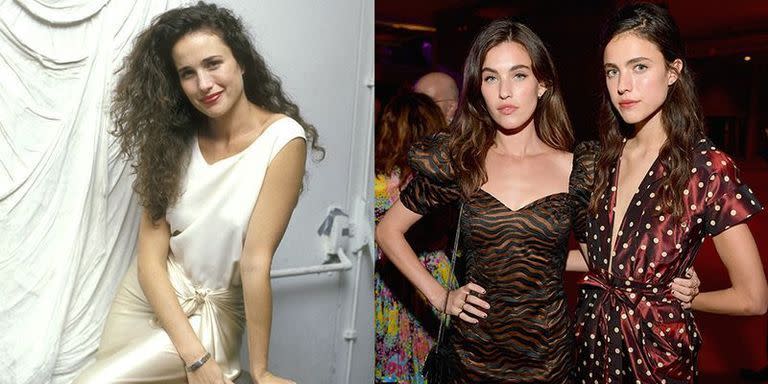 Andie MacDowell and Rainey and Margaret Qualley in Their Mid-20s