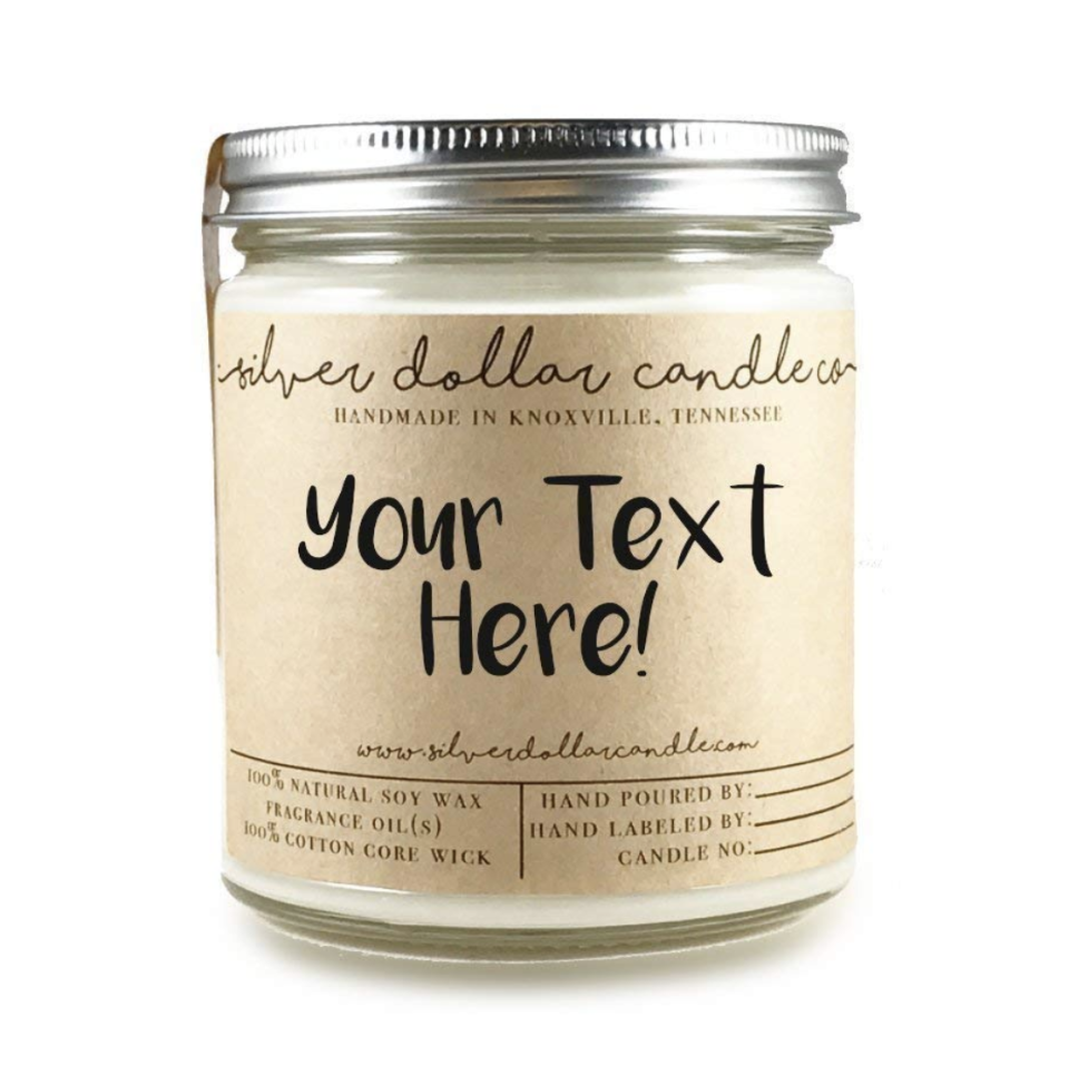 Personalized 8oz Scented Soy Candle