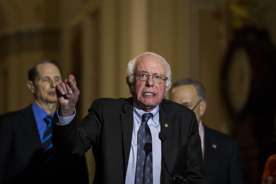 Sen. Bernie Sanders (I-Vt.) relished making his case that the United States should follow other countries that treat health care as a right. (Photo: Bloomberg/Getty Images)