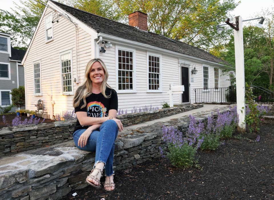 Shawna Pashalopoulos of Bridgewater is the owner of Wild Dahlia, a high-end floral arrangement and unique gift shop at 56 Main St., Easton, seen here on Saturday, May 21, 2022.