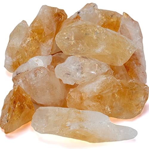 KALIFANO Rough Citrine Bulk Bundle (500+ Carats) with Healing & Calming Effects - AAA Grade High Energy Raw Treated Citrino - Reiki Crystal Used for Rock Lapidary (Family Owned and Operated)