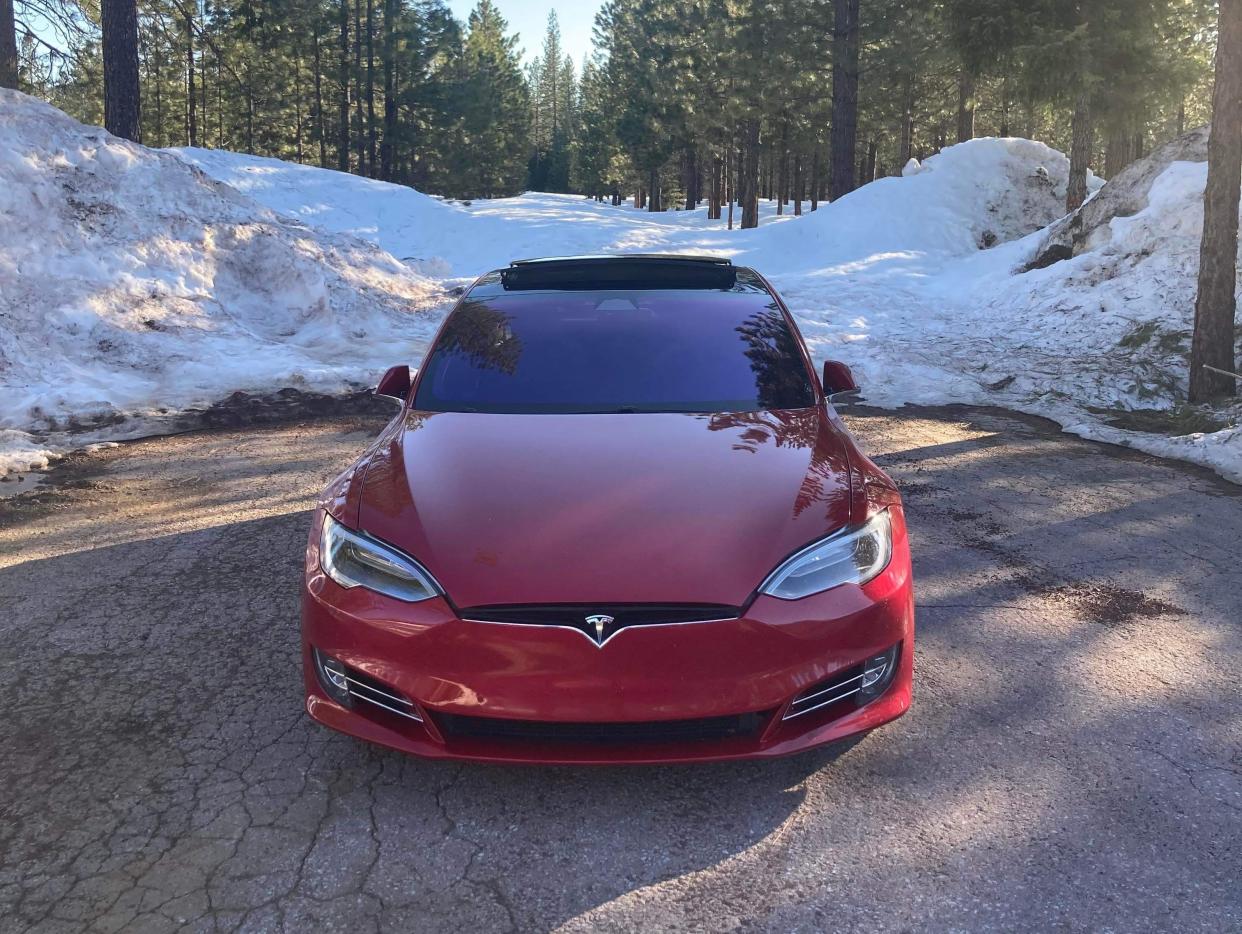 A 2017 Tesla Model S.