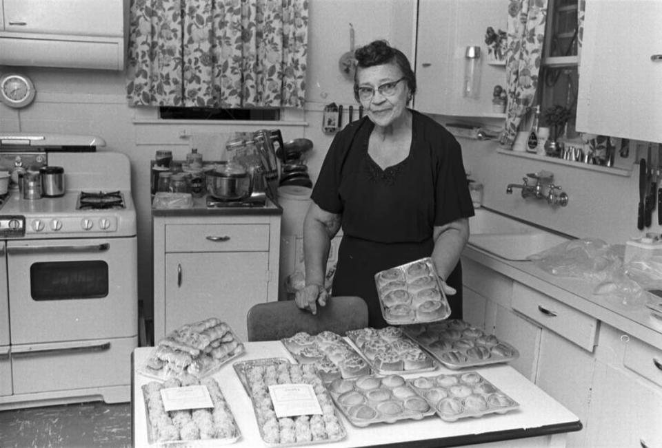 Lucille Bishop Smith in her kitchen in 1974.