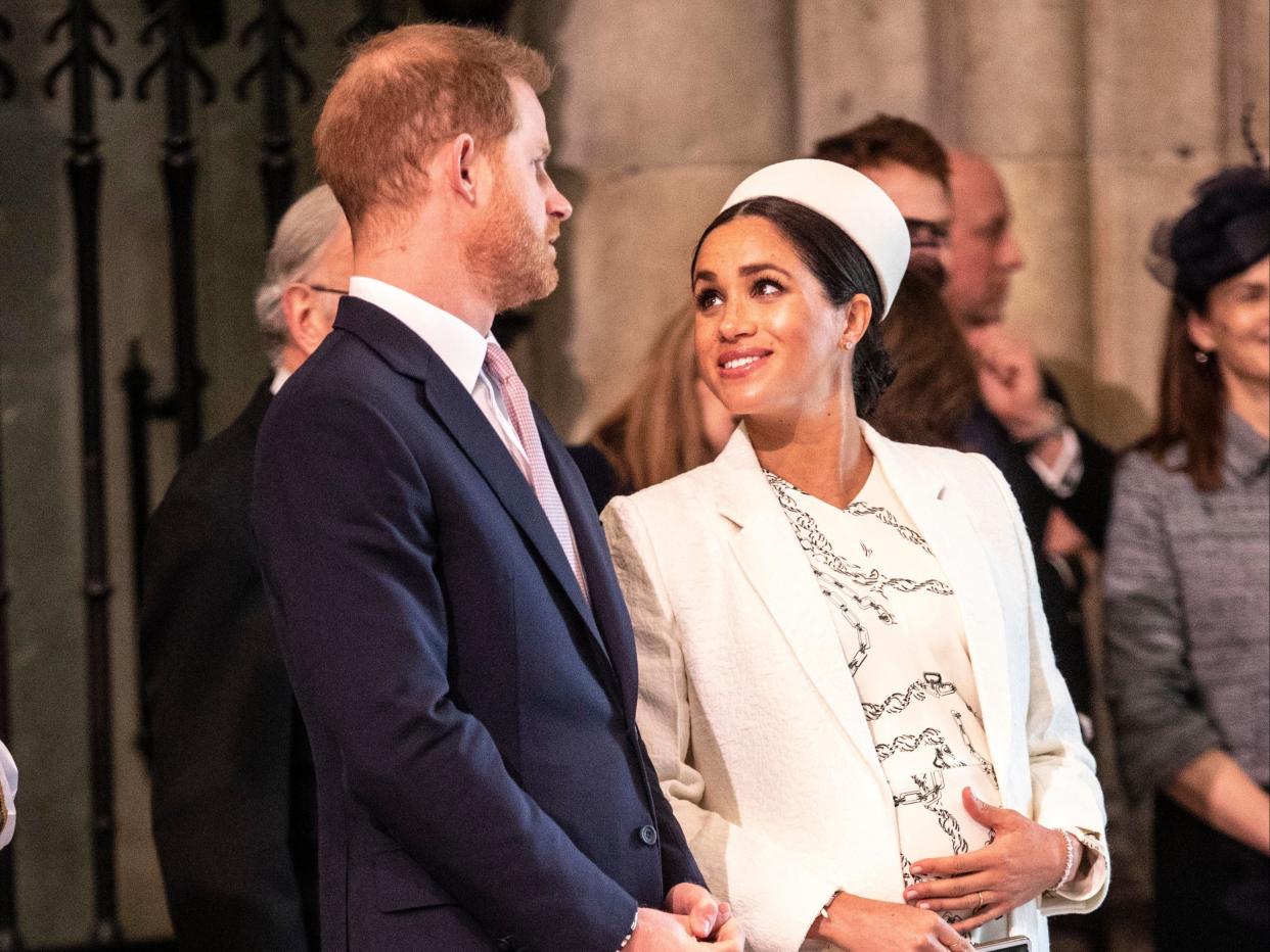 Prince Harry and Meghan in March 2019 (Shutterstock)