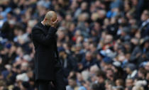 Britain Football Soccer - Manchester City v Chelsea - Premier League - Etihad Stadium - 3/12/16 Manchester City manager Pep Guardiola Reuters / Phil Noble Livepic EDITORIAL USE ONLY. No use with unauthorized audio, video, data, fixture lists, club/league logos or "live" services. Online in-match use limited to 45 images, no video emulation. No use in betting, games or single club/league/player publications. Please contact your account representative for further details.