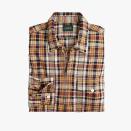 $138, J.Crew. <a href="https://www.jcrew.com/p/mens/categories/clothing/shirts/half-zip-popover-in-yarn-dyed-cotton-canvas/BN629?display=standard&fit=Classic&color_name=ashokan-madras-yellow-n&colorProductCode=BN629" rel="nofollow noopener" target="_blank" data-ylk="slk:Get it now!;elm:context_link;itc:0" class="link ">Get it now!</a>