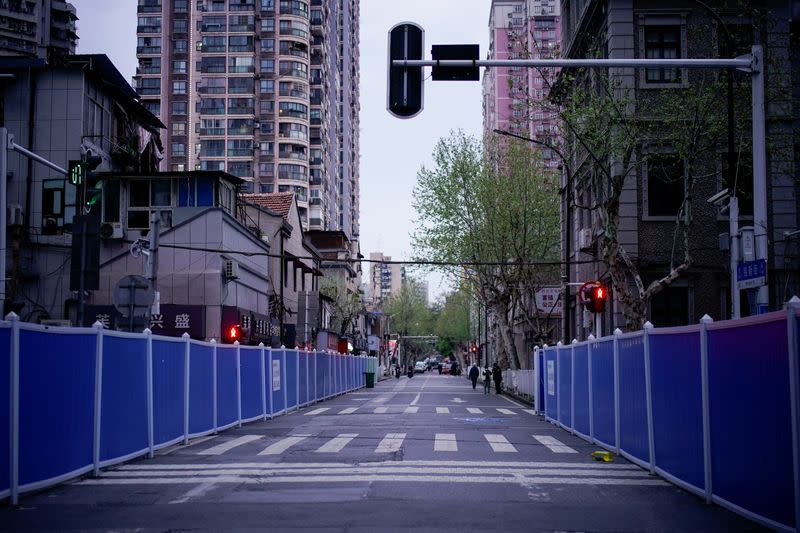 A view of a street in Wuhan