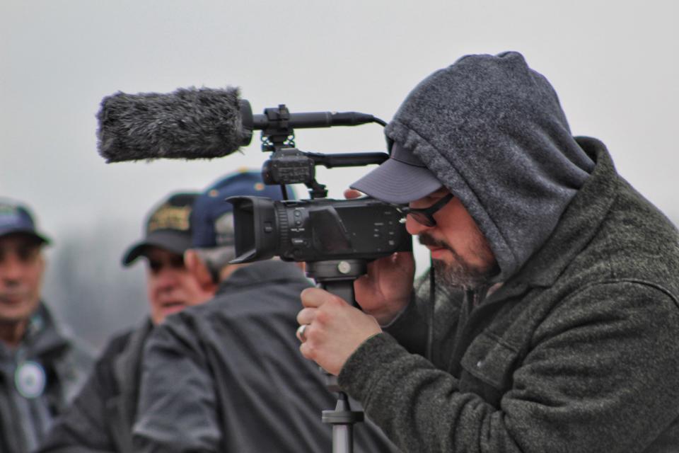 Joseph DeVito III behind the camera as he films "The Asbestos City."