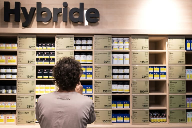 A Montreal cannabis store owned by the SQDC (Société québecoise du cannabis), a day before the legalization of cannabis in Canada