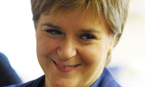 First Minister of Scotland Nicola Sturgeon meets young carers during a visit to the Edinburgh Young Carers Project in Edinburgh on September 20, 2017. / AFP PHOTO / Andy BuchananANDY BUCHANAN/AFP/Getty Images