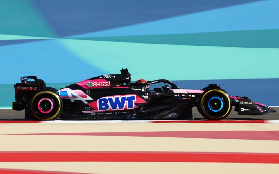 Esteban Ocon of France driving the (31) Alpine F1 A524 Renault on track during practice ahead of the F1 Grand Prix of Bahrain at Bahrain International Circuit on February 29, 2024 in Bahrain, Bahrain.