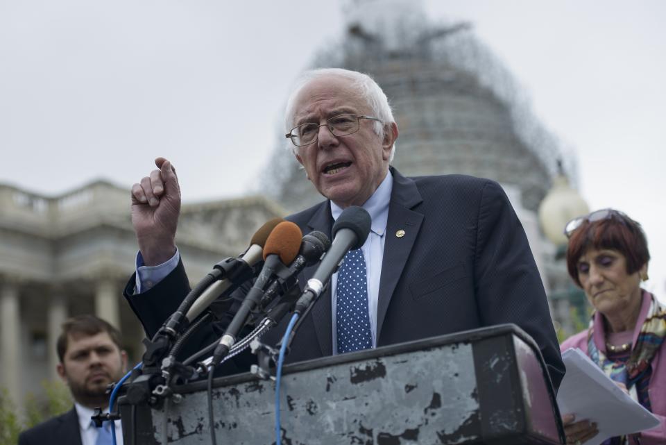 <p>"So I do believe that we have to move toward a Medicare-for-all, single-payer system. I think it's not going to happen tomorrow, but that certainly should be the goal," Sanders said on&nbsp;<a href="http://abcnews.go.com/ThisWeek/video/sen-bernie-sanders-thinks-hell-win-white-house-32083348">ABC&rsquo;s "This Week.</a>"</p>